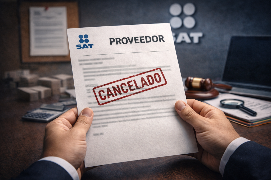 proveedor cancelado SAT