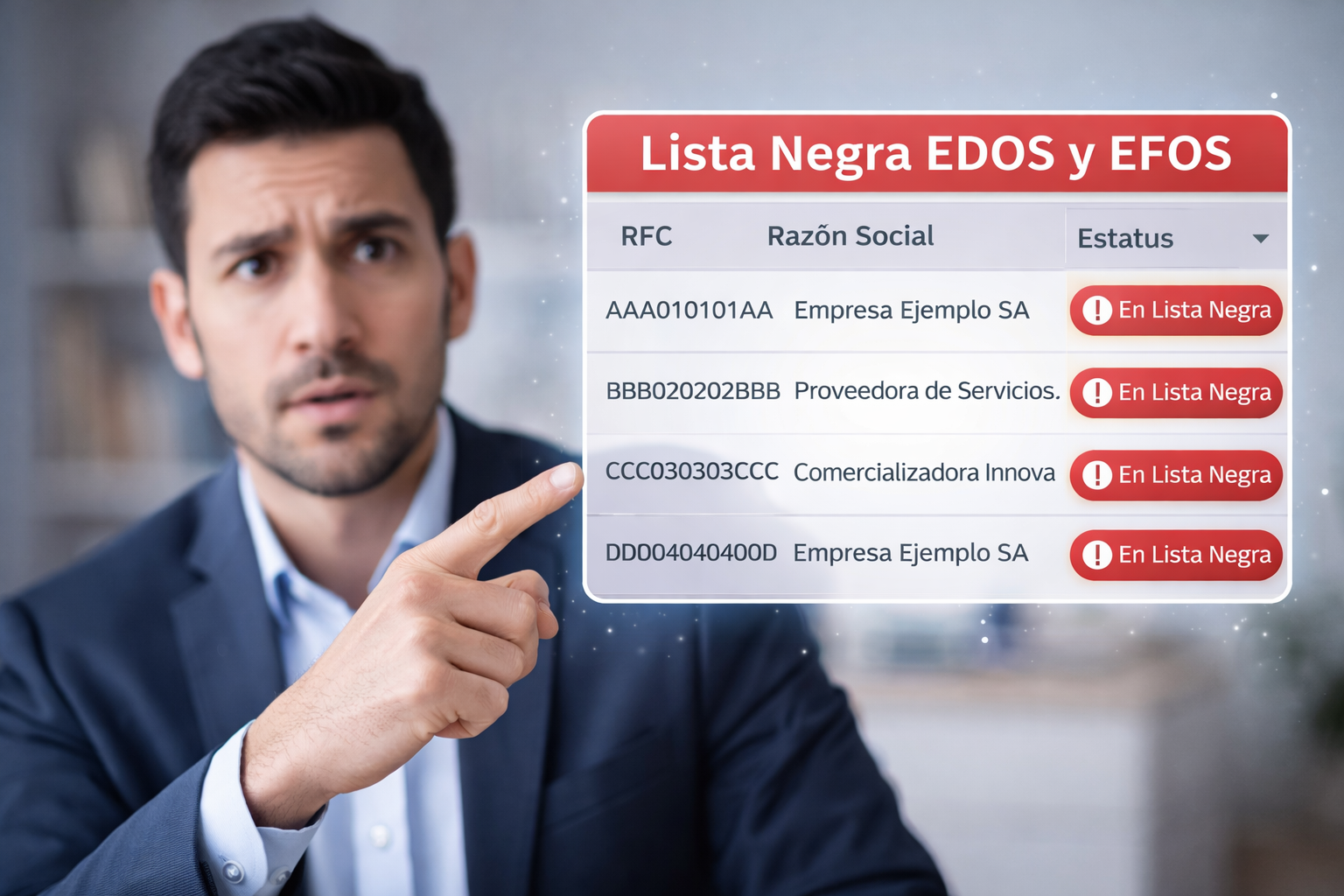 cómo evitar lista negra SAT en mi empresa