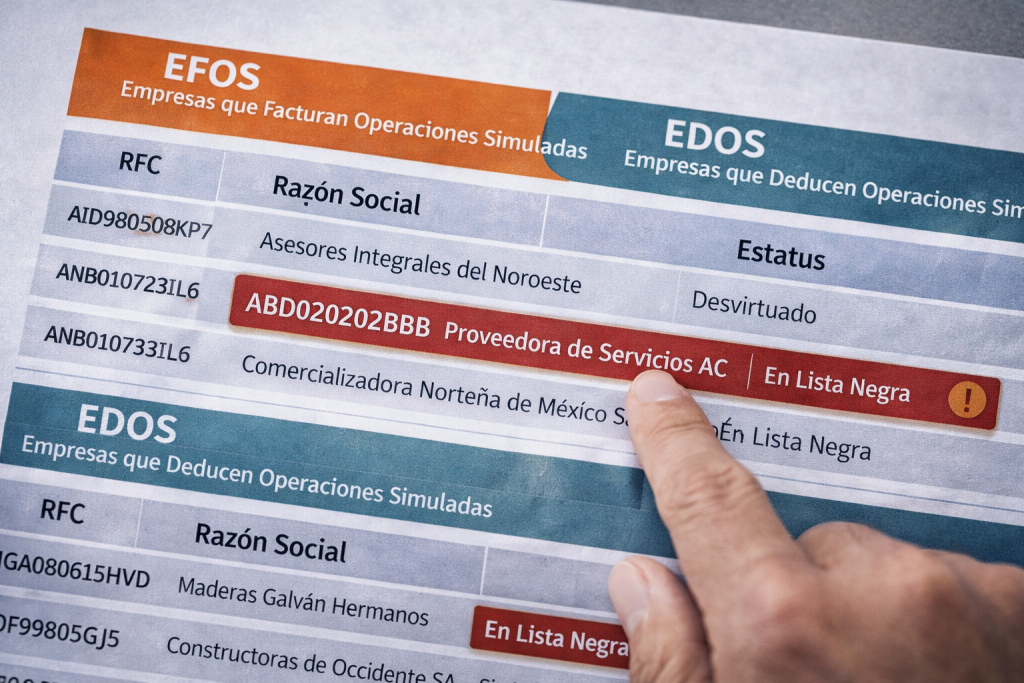 guía completa EFOS y EDOS en México