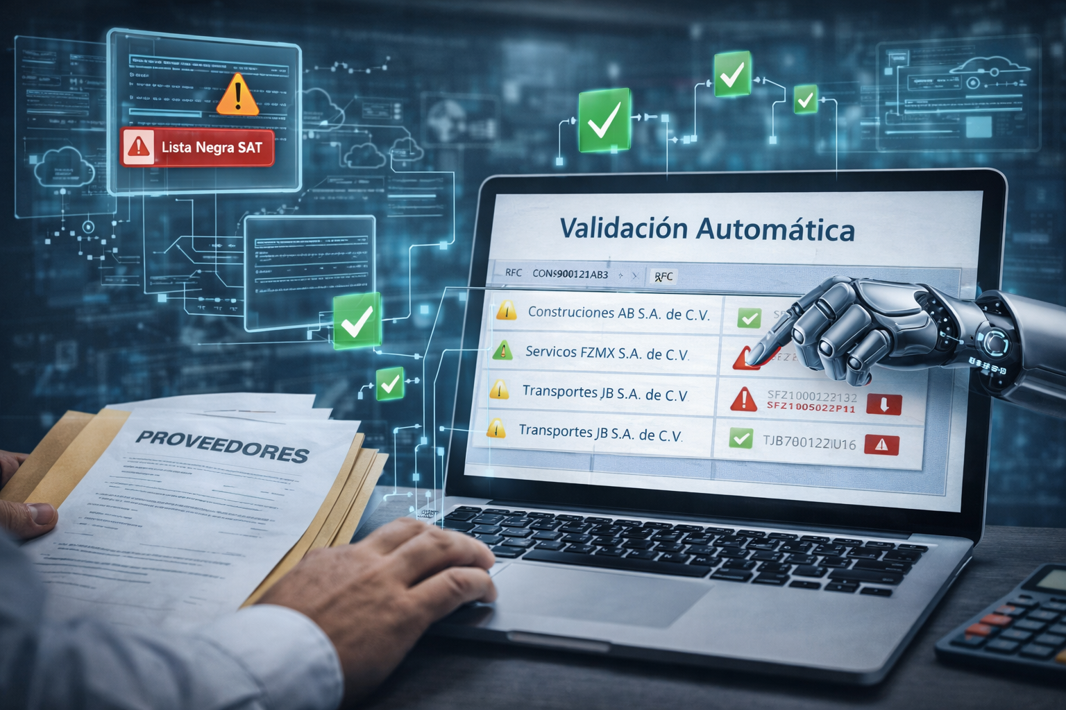 cómo automatizar la validación de proveedores