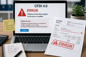 error régimen fiscal CFDI 4.0 solución